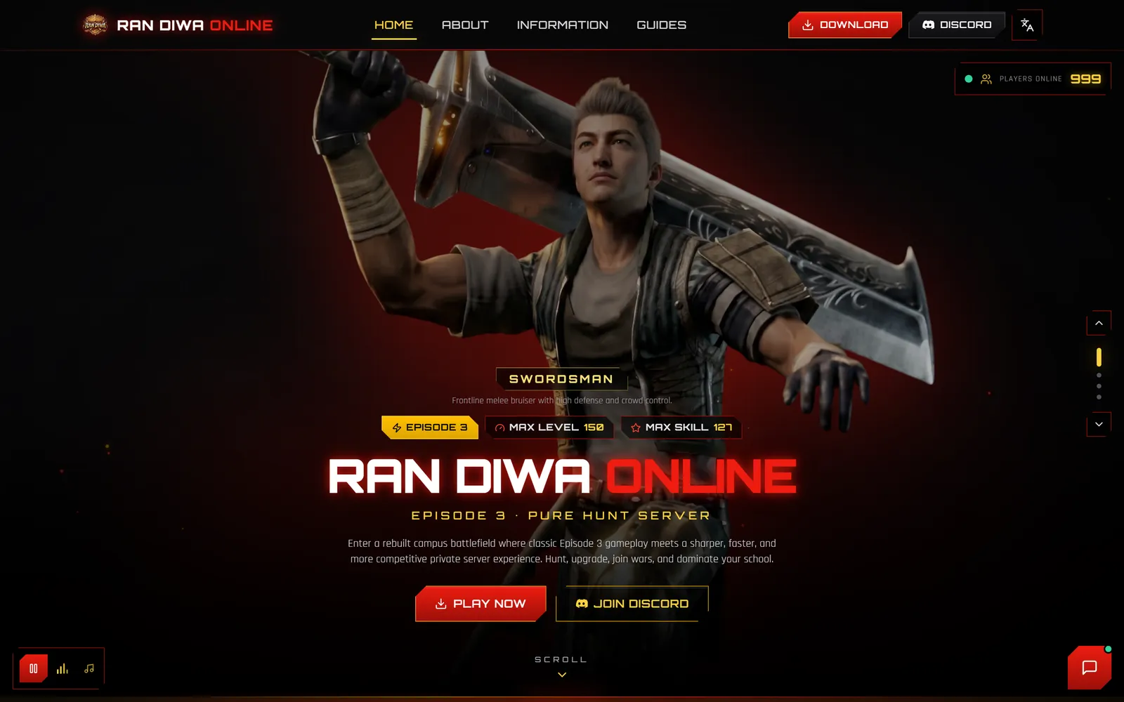 Ran Diwa Online — interface