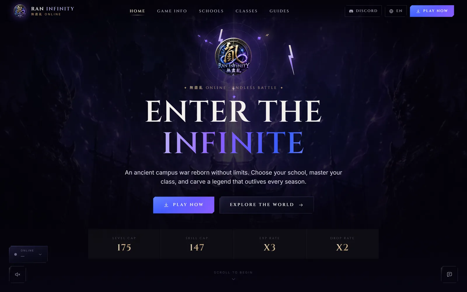 Ran Infinity Online — interface